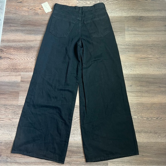 Women's Mid-Rise Super Wide Leg Jeans - Universal Thread™ Black 4 - Picture 3 of 5